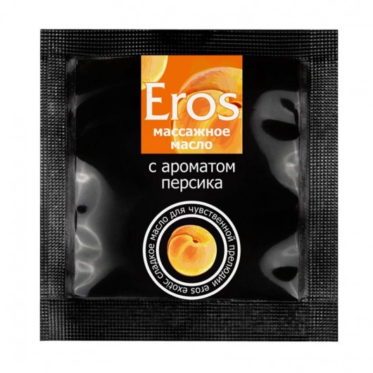 Саше массажного масла Eros exotic с ароматом персика - 4 гр. - Биоритм - купить с доставкой в Набережных Челнах