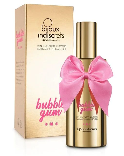 Гель с ароматом жвачки Bubblegum 2-in-1 Scented Silicone Massage And Intimate Gel - 100 мл. - Bijoux Indiscrets - купить с доставкой в Набережных Челнах