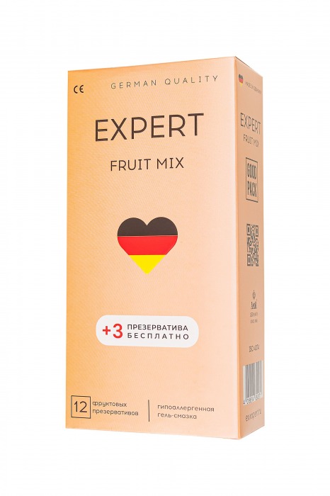 Ароматизированные презервативы EXPERT Fruit Mix - 12 шт.(+3 в подарок) - Expert - купить с доставкой в Набережных Челнах