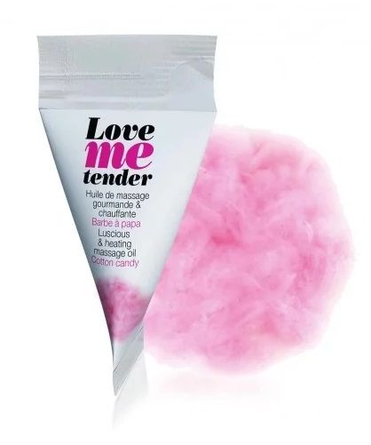 Съедобное согревающее массажное масло Love Me Tender Cotton Candy с ароматом сладкой ваты - 10 мл. - Love to Love - купить с доставкой в Набережных Челнах