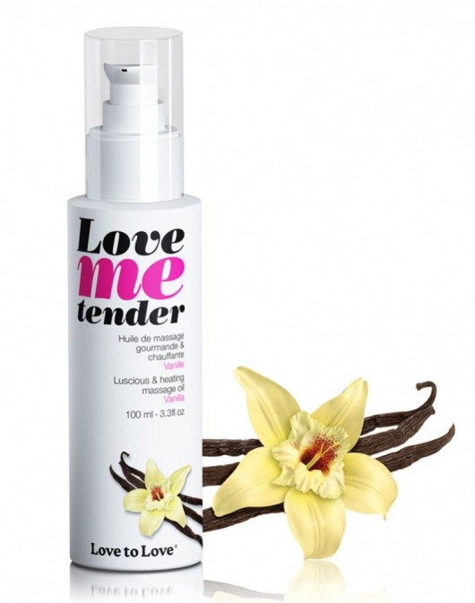 Съедобное согревающее массажное масло Love Me Tender Vanilla с ароматом ванили - 100 мл. - Love to Love - купить с доставкой в Набережных Челнах