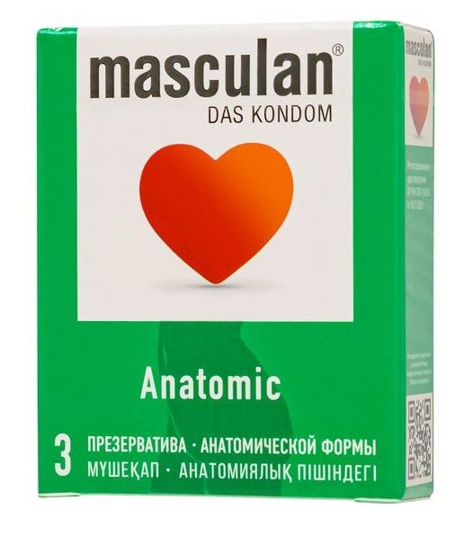 Презервативы анатомической формы Masculan Anatomic - 3 шт. - Masculan - купить с доставкой в Набережных Челнах