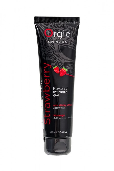 Интимный гель на водной основе Lube Tube Strawberry с клубничным вкусом - 100 мл. - ORGIE - купить с доставкой в Набережных Челнах