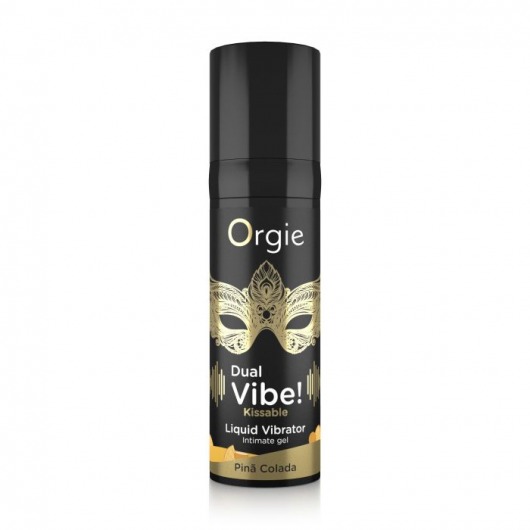 Съедобный гель Dual Vibe Pina Colada с эффектом вибрации и вкусом коктейля пина колада - 15 мл. - ORGIE - купить с доставкой в Набережных Челнах