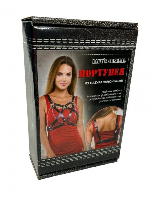 Портупея из натуральной кожи с цепочками - БДСМ Арсенал - купить с доставкой в Набережных Челнах