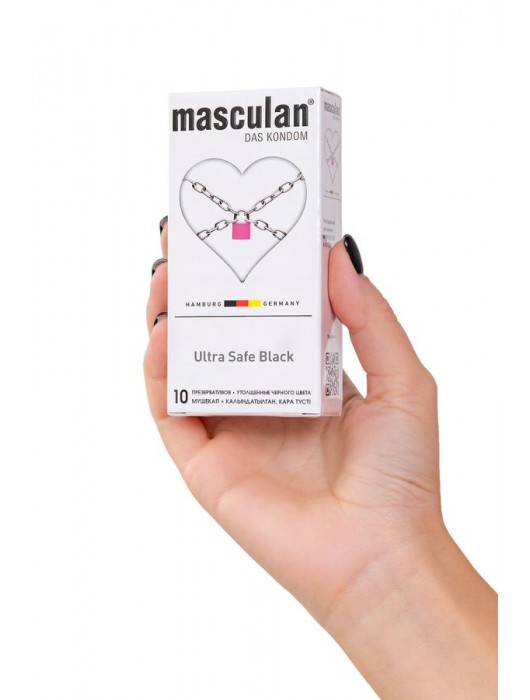 Ультрапрочные презервативы Masculan Ultra Safe Black - 10 шт. - Masculan - купить с доставкой в Набережных Челнах