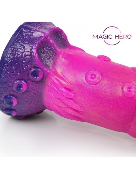 Розовый рельефный фантазийный фаллоимитатор - 20 см. - Bior toys - купить с доставкой в Набережных Челнах