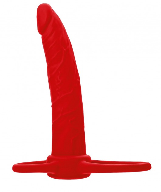 Красная насадка на пенис для двойного проникновения Black Red - 16,5 см. - ToyFa - купить с доставкой в Набережных Челнах