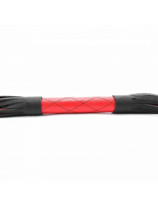 Красно-черная плетка из натуральной кожи - 51 см. - БДСМ Арсенал - купить с доставкой в Набережных Челнах