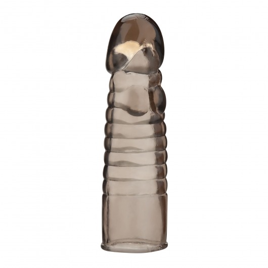 Дымчатая насадка-удлинитель Ribbed Realistic Penis Enhancing Sleeve Extension - 15,2 см. - BlueLine - в Набережных Челнах купить с доставкой