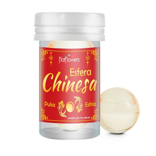 Интимный гель Chinesa Esfera с охлаждающе-пульсирующим эффектом (2 шарика по 3 гр.) - HotFlowers - купить с доставкой в Набережных Челнах