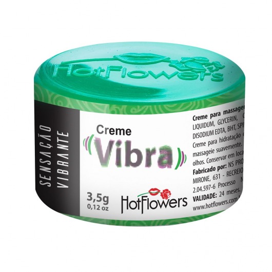 Возбуждающий крем Vibra с эффектом вибрации - 3,5 гр. - HotFlowers - купить с доставкой в Набережных Челнах