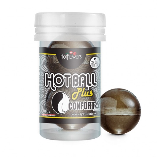 Анальный лубрикант на масляной основе Hot Ball Plus Conforto (2 шарика по 3 гр.) - HotFlowers - купить с доставкой в Набережных Челнах