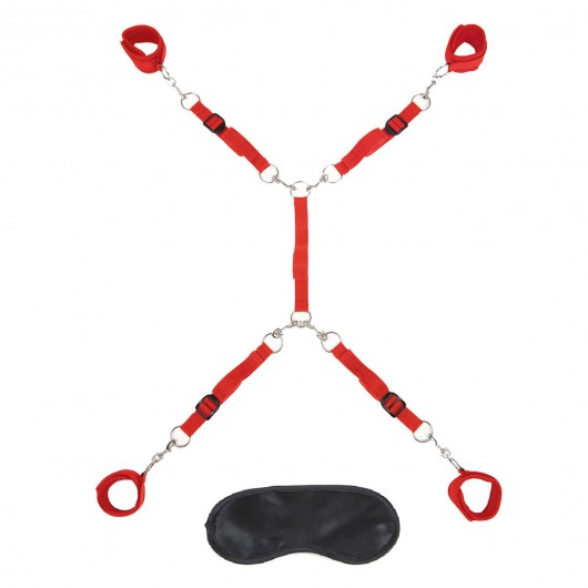 Красная фиксация на матрас Classic Bedspreader - Lux Fetish - купить с доставкой в Набережных Челнах