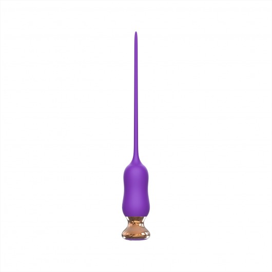 Фиолетовый тонкий стимулятор Nipple Vibrator - 23 см. - I-MOON - купить с доставкой в Набережных Челнах
