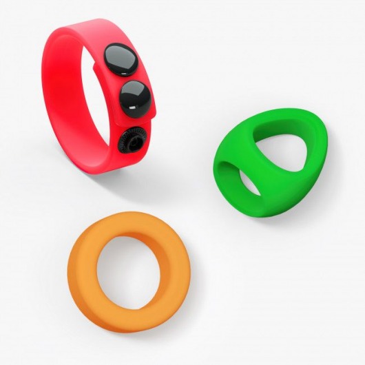 Набор из 3 разноцветных эрекционных колец Kit Neon Ring - Love to Love - в Набережных Челнах купить с доставкой