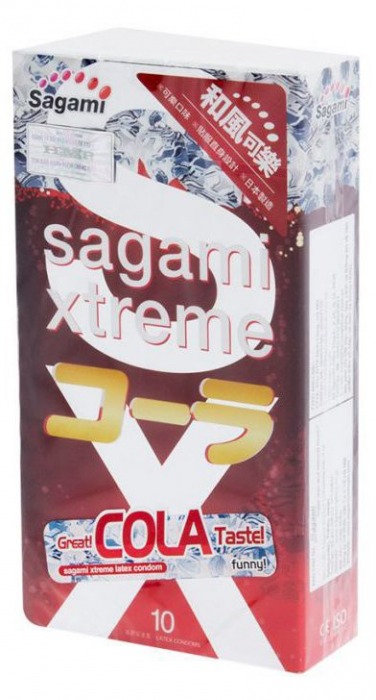 Ароматизированные презервативы Sagami Xtreme COLA - 10 шт. - Sagami - купить с доставкой в Набережных Челнах