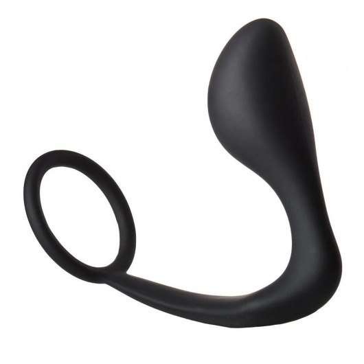 Черное эрекционное кольцо с анальной пробкой Anal Plug With Cockring - Dream Toys - в Набережных Челнах купить с доставкой