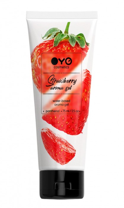 Лубрикант на водной основе OYO Aroma Gel Strawberry с ароматом клубники - 75 мл. - OYO - купить с доставкой в Набережных Челнах