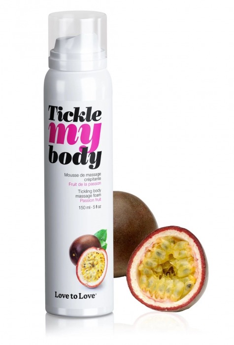 Массажная хрустящая пенка Tickle my body с ароматом маракуйи - 150 мл. - Love to Love - купить с доставкой в Набережных Челнах