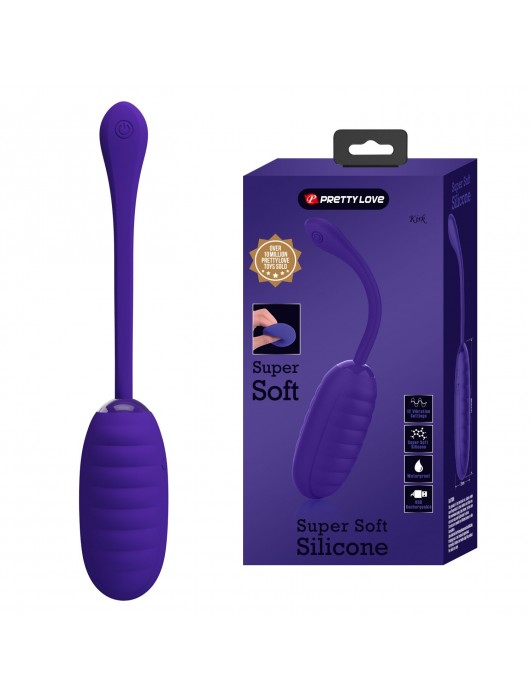 Фиолетовое перезаряжаемое виброяйцо Kirk - Baile