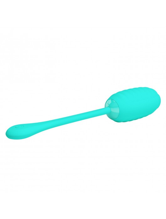 Бирюзовое перезаряжаемое виброяйцо Kirk - Baile