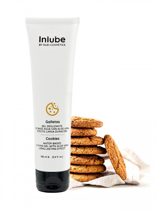 Лубрикант на водной основе Nuei Inlube с алоэ вера и ароматом печенья - 100 мл. - Nuei cosmetics - купить с доставкой в Набережных Челнах