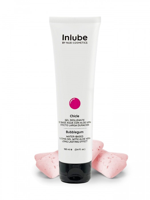Лубрикант на водной основе Nuei Inlube с алоэ вера и ароматом бабл-гам - 100 мл. - Nuei cosmetics - купить с доставкой в Набережных Челнах