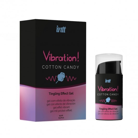 Жидкий вибратор Vibration Cotton Candy с ароматом сахарной ваты - 15 мл. - INTT - купить с доставкой в Набережных Челнах