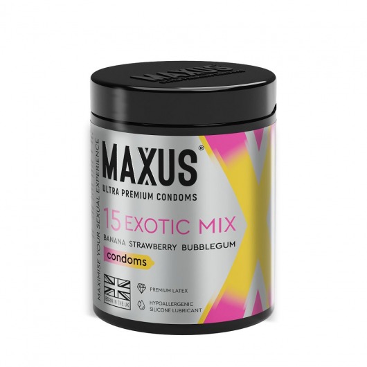 Цветные ароматизированные презервативы MAXUS Exotic Mix - 15 шт. - Maxus - купить с доставкой в Набережных Челнах