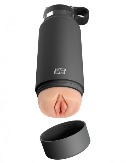 Серый мастурбатор в виде бутылки F*ck Flask - Pipedream - в Набережных Челнах купить с доставкой