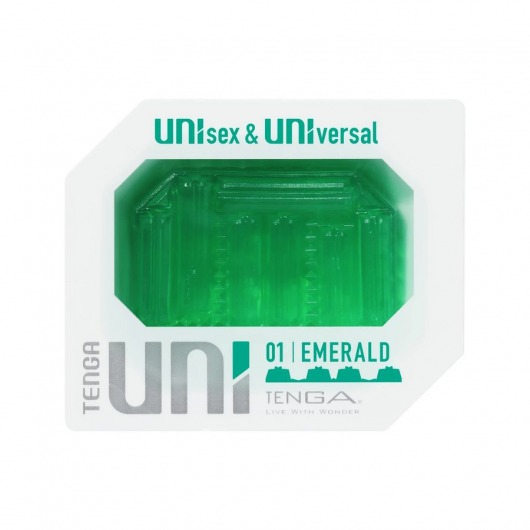 Зеленый мастурбатор-стимулятор Tenga Uni Emerald - Tenga - в Набережных Челнах купить с доставкой