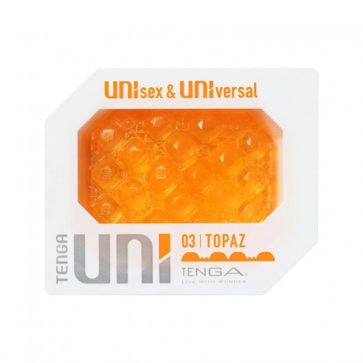 Оранжевый мастурбатор-стимулятор Tenga Uni Topaz - Tenga - в Набережных Челнах купить с доставкой