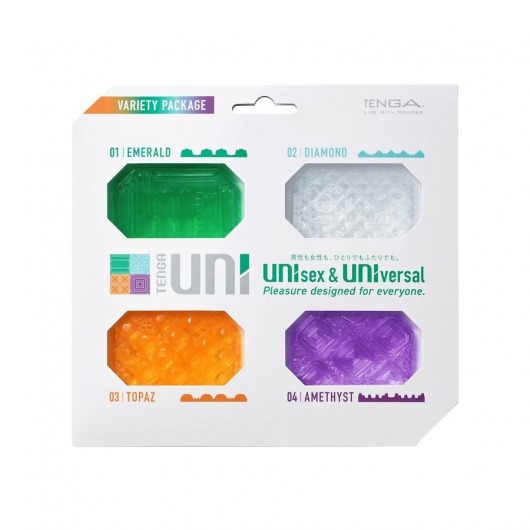 Набор из 4 мастурбаторов-стимуляторов Tenga Uni Variety Pack - Tenga - в Набережных Челнах купить с доставкой