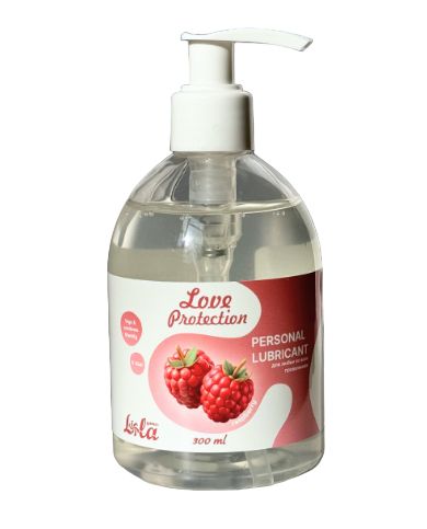 Лубрикант на водной основе Love Protection Raspberry с ароматом малины - 300 мл. - Lola Games - купить с доставкой в Набережных Челнах