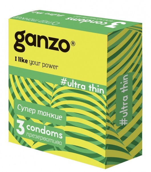 Ультратонкие презервативы Ganzo Ultra thin - 3 шт. - Ganzo - купить с доставкой в Набережных Челнах