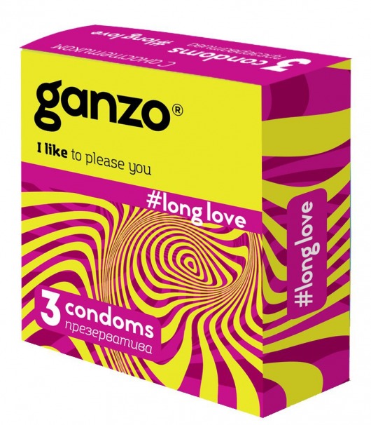 Презервативы с анестетиком для продления удовольствия Ganzo Long Love - 3 шт. - Ganzo - купить с доставкой в Набережных Челнах