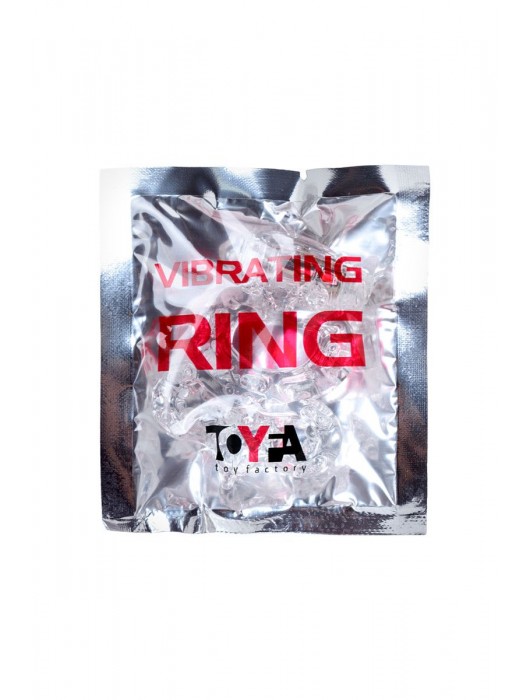 Прозрачное эрекционное кольцо с вибратором  и подхватом - Toyfa Basic - в Набережных Челнах купить с доставкой