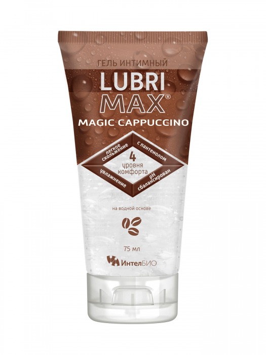 Интимный гель-смазка на водной основе Lubrimax Magic Cappuccino - 75 мл. - ИнтелБИО - купить с доставкой в Набережных Челнах