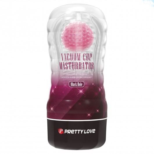 Прозрачный текстурированный мастурбатор Vacuum Cup Masturbator Black Hole - Baile - в Набережных Челнах купить с доставкой