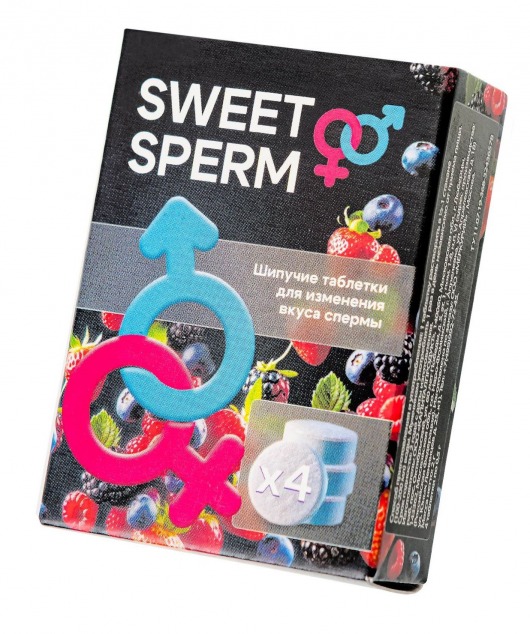 Шипучие таблетки для мужчин Sweet Sperm для изменения вкуса спермы (4 шт. по 0,5 гр.) - Капиталпродукт - купить с доставкой в Набережных Челнах