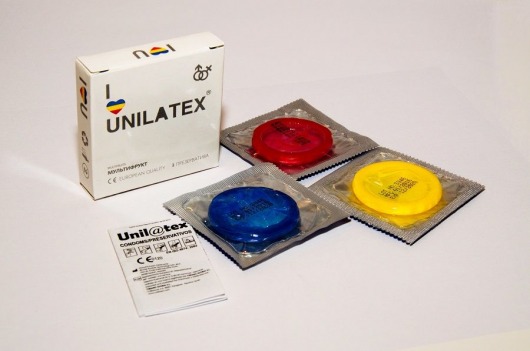 Разноцветные ароматизированные презервативы Unilatex Multifruits - 3 шт. - Unilatex - купить с доставкой в Набережных Челнах