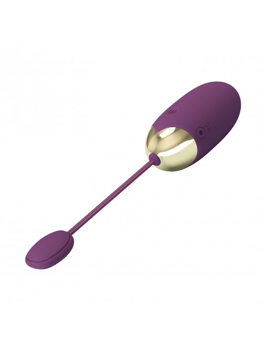 Фиолетовое виброяйцо Abner с управлением через приложение - Baile