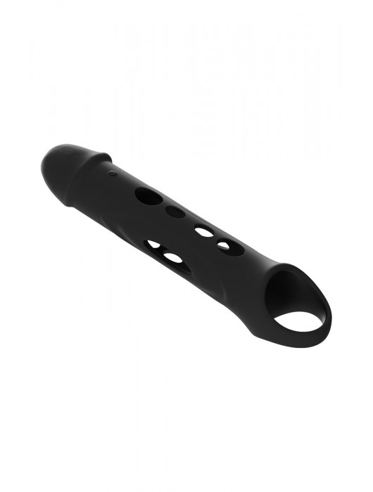 Черная насадка-удлинитель Vibrating Extender With Remote с вибрацией - Dream Toys - в Набережных Челнах купить с доставкой