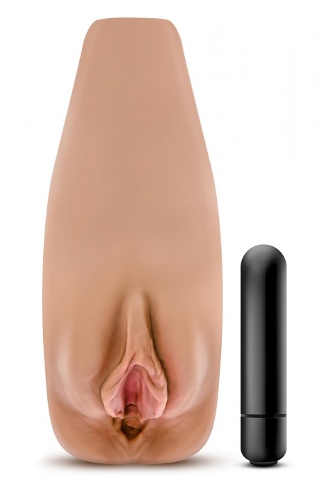 Маструбатор-вагина с вибрацией Soft   Wet Renata Realistic Tan Masturbator - Blush Novelties - в Набережных Челнах купить с доставкой