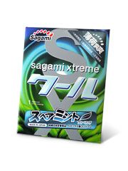 Презерватив Sagami Xtreme Mint с ароматом мяты - 1 шт. - Sagami - купить с доставкой в Набережных Челнах