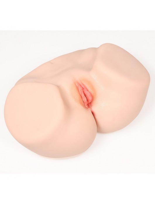 Телесный полуторс с двойным слоем материала и вибрацией Vanilla Onahole Real Vagina - KOKOS - в Набережных Челнах купить с доставкой