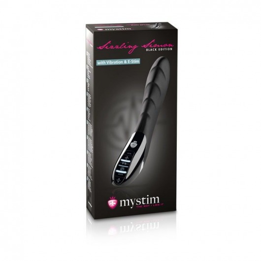 Вибратор с электростимуляцией Sizzling Simon Black Edition - 27 см. - MyStim - купить с доставкой в Набережных Челнах