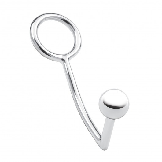 Кольцо на пенис с анальным стимулятором Stainless Steel Anal Hook   Cock Ring - BlueLine - в Набережных Челнах купить с доставкой