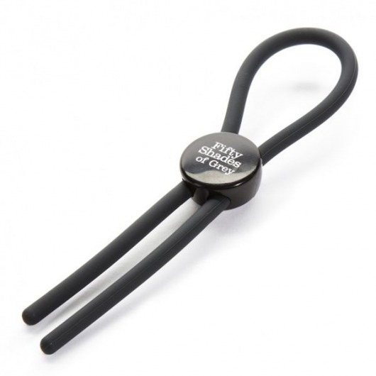Тёмно-серое эрекционное кольцо с зажимом Again and Again Adjustable Cock Ring - Fifty Shades of Grey - в Набережных Челнах купить с доставкой